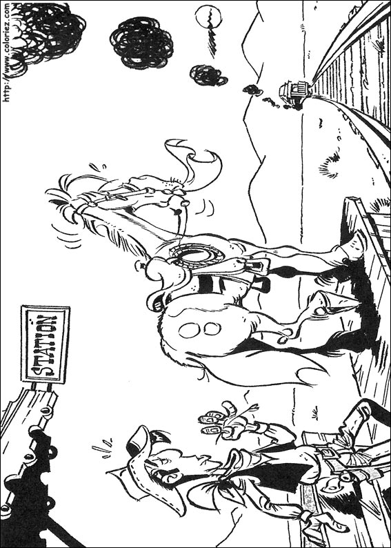 Lucky Luke coloring picture